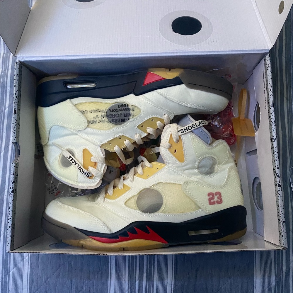 Off-White Jordan 5s size 12